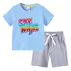 Camiseta para Niños 2026 Verano Nuevo Comercio Exterior Ropa para Niños Ins Estilo Coreano Algodón Manga Corta y Pantalones Cortos para Niños Conjunto de Dos Piezas