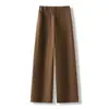 Pantalones de pierna ancha pantalones casuales pantalones de pierna recta de cintura alta pantalones largos holgados estiliza cubre las caderas hace que las piernas parezcan más largas otoño para ir al trabajo versátil casual