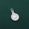 Colgante Mini Bagua de Plata de Ley S925, Amuletos Pequeños de Nueve Compartimentos Finamente Elaborados, Accesorio Colgante Lateral Hecho a Mano para Manualidades Culturales