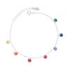 Pulseira redonda de zircônia cor prata esterlina 925 para mulheres, moda simples, personalidade, doce, pequena e fresca, para namoradas 6199G
