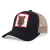 Especial transfronterizo para gorra de béisbol de malla con parche de animal y protección solar, bordado europeo y americano, gorra de béisbol de camionero de comercio exterior