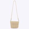 Bolsa Tejida de Cuerda de Papel Hecha a Mano con Perlas, Estilo Nuevo para Dropshipping, Bolso Simple para Mujer Versátil para Uso Diario Casual y Vacaciones en la Playa