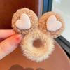 Orejas de peluche anillo para el cabello de dibujos animados lindo súper lindo banda de goma marrón leche nuevo de alto valor cuerda para el cabello cuerda para atar otoño e invierno
