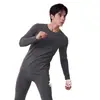 95% Algodón Lycra 200g Conjunto para Hombre Cuello Alto Cuello Redondo Delgado Lycra Ropa Interior Térmica Transpirable y Cálido