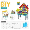 [Exclusivo Transfronterizo] Mesa de Juego de Bloques de Construcción de Partículas con Forma de Bala DIY 2 en 1 Juguete Educativo de Ensamblaje para Niños