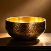 Cuenco Cantante Púrpura Dorado, Cuenco Cantante Hecho a Mano, Cuenco de Yoga, Cuenco de Cobre para Meditación de Sanación, Cuenco de Cobre, Cuenco de Sonido para Meditación, Venta al por Mayor de Cuencos Cantantes