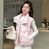 90 Plumón de Pato Blanco Chaleco de Plumón Nuevo Ropa de Abrigo para Mujer 2026 Invierno Acolchado de Diamante Casual Holgado Cálido Chaqueta de Moda