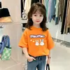 Camisetas Casuales Sueltas de Manga Corta para Chicas Ins de Algodón Puro Camiseta de Manga Corta 2026 Verano Dulce Estampado Patrón Atuendo de Moda