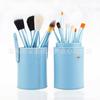 12 piezas cilindro de lana para brochas de maquillaje brocha de maquillaje barril de PU traje portátil brocha de maquillaje brocha de maquillaje