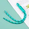 Colgante Llavero Cuerda Trenzada Hecha a Mano Estilo Miu Lanyard para Teléfono Decoración Retro de Moda para Mochila y Bolso Escolar