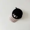 Gorras coreanas Yipan para niños para primavera y otoño, elegantes y a la moda, Gorra de béisbol con visera curva y gorra tipo pico a cuadros de retazos, estilo Ins, para niñas