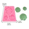 Molde de silicona serie estanque de lotos hoja de loto de 3 piezas molde para chocolate yeso hecho a mano epoxi molde decorativo repostería