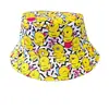 Chapéu de Pescador Criativo Estampado Dupla Face 100% Algodão Masculino e Feminino para Uso Externo Casual Proteção Solar Chapéu de Sol Popular na Internet Versátil Chapéu Balde