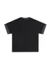 Camiseta Unisex de Manga Corta con Bloques de Color, Cuello Redondo, Diseño de Retazos a Cuadros Retro Americano, Holgada Casual de Calle Versátil