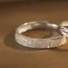 Anéis de Casal Prata Madeira e Galho Simples Mais Vendidos no Comércio Exterior, Anéis Combinando Moda Nicho Masculino e Feminino, Presente de Aniversário