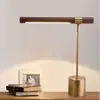 Luminária de Mesa com Grão de Madeira Personalizada Criativa Minimalista Moderna Transfronteiriça Luxo Leve Designer Estudo Quarto Sala de Estar Nórdica Hotel