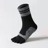 Calcetines Deportivos de Cinco Dedos, de Media Pantorrilla, Calcetines de Cinco Dedos, Calcetines de Punta Dividida para Maratón de Running, Absorbentes de Sudor, Transpirables, Estilo para Todas las Estaciones