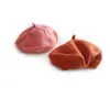 Gorro de Bebé Primavera y Otoño Delgado Color Sólido Lana Tejido Gorro Boina de Bebé Lindo Niños y Niñas Gorro de Pintor