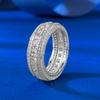 Mujing Jewelry S925 Prata Cool Sa Wind Hao Anel de Diamante Completo Nicho Design Individualidade Anel para Homens e Mulheres