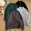La misma sudadera GANT de peso pesado 2026, nuevo estilo americano, con media cremallera, cuello alto, casual y cómoda, para hombres y mujeres, otoño e invierno