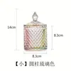 Pote de Vidro Estilo Europeu Pote para Vela de Aromaterapia Pote para Doces Ornamentos de Armazenamento Pote para Joias Pedra Falsa Cristal Tigela Falsa