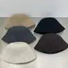 Chapéu de Pescador Simples de Crochê Tricotado Japonês para Mulheres Inverno Cor Sólida Casual Quente Chapéu Balde Temperamento Artístico Chapéu Balde Tendência