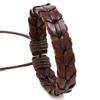 Pulsera tejida de piel de vaca vintage directa de fábrica, accesorios versátiles de personalidad, joyería de cuero ajustable, suministro transfronterizo