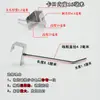 Yiwu lote gancho de aço quadrado gancho de prateleira de tubo quadrado gancho de prateleira de tubo quadrado cor aço inoxidável gancho reto prateleira de barraca gancho de joia