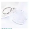 Llavero de Plástico Spot Llavero Acrílico Acrílico Llavero Marco de Fotos Transparente Rectángulo Foto Doble Cara