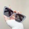 Moda Europea y Americana Gafas de Sol Ojo de Gato Transfronterizas, Gafas de Sol Versátiles de Moda con Efecto Adelgazante, Gafas de Marco Grande Sin Graduación al por Mayor