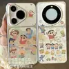 Funda de teléfono de dibujos animados Shin-chan, adecuada para iPhone 16 Pro Max y Apple 17, funda electrochapada de cambio instantáneo