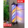 Luz Rotatoria LED Simple Retro para Peluquería Tienda de Barbería Exterior Rotatoria Linterna de Palacio Colgante de Pared Señal Luminosa Fabricante