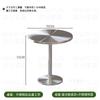 Mesa de Jantar Estilo Industrial Aço Inoxidável Mesa Redonda Pequena Celebridade da Internet Café Restaurante Mesa Redonda Sobremesa Loja de Chá com Leite Combinação de Mesa e Cadeiras