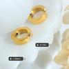 Corea del Sur Dongdaemun joyería sin agujeros en las orejas aretes de anillo liso para mujer clip de oreja aretes estilo puerto retro acero de titanio oro de 18k F377