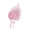 Sombrero de bebé para comercio exterior, primavera y otoño, sombrero fetal, sombrero de bruja lindo para recién nacidos, niños y niñas, sombrero con cordón para protección de orejas de bebé