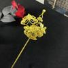 Yingyi Joias DIY Estilo Dinastia Ming Azul Queimado Base de Jade Sintético Borboleta Flor do Amor Grampo de Cabelo Estilo Antigo Acessório de Cabelo Hanfu Retenção de Cor Galvanizada