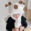 Nuevo Conjunto de Dos Piezas de Gorro y Bufanda de Capibara, Gorro Grueso de Felpa Resistente al Viento y Cálido para Proteger los Oídos