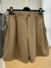 Diseño Estilo Coreano con un Toque de Elegancia, Nicho Verano Casual Chic Cintura Elástica Adelgazante Cintura Alta Plisados de Línea A Pantalones Cortos de Traje
