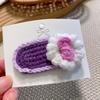 Corea del Sur Dongdaemun nuevo tejido a mano lana Flor pasador lindo niña flequillo clip lateral tocado accesorios para el cabello