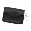 Elegante pingente porta-cartões mini com padrão de lichia, pode conter um baralho completo de cartas, armazenamento portátil para moedas, documentos e chaves