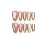Taiwu [Uñas Vestibles Semi-Hechas a Mano] Estilos Largos y Cortos Piezas de Uñas Pre-Hechas, Uñas Postizas Desmontables, Paquete de Diez Piezas al por Mayor