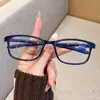 Nuevas Gafas de Presbicia de Montura Cuadrada, Modernas y Cómodas para Hombres y Mujeres, Adecuadas para Vendedores Ambulantes, con Pequeño Punto Rojo, Anti-Luz Azul