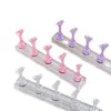 Base de Práctica para Manicura Principiantes Acrílica Elevada Ojo de Gato Transparente Soporte de Exhibición de Polvos Herramientas de Manicura