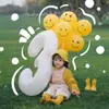 Decoración de Cumpleaños Escenario Colorido con Globos para Césped al Aire Libre Globos Redondos para Niños y Niñas Accesorios para Fotos Macarons