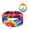 Maquillaje de Disfraz Hippie Accesorios Fiesta de Halloween y Carnaval Gafas de Colores Ropa Vestimenta Pañuelo para la Cabeza