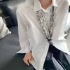 Cinturón Bufanda Larga de Seda Minimalista Estilo Francés con Lunares para Mujer, Adecuado para Combinar con Jeans, un Accesorio de Cintura de Alta Gama