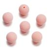 Color Macaron Flocado Agujero Recto Cuenta Redonda Joyería Agujero 2.5mm DIY Cadena para Teléfono Móvil Colgante para Coche Materiales para Abalorios Accesorios