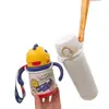 Funda Protectora para Taza Aislada, Taza de Agua Corta Portátil con Cordón de Taza de Agua de Dibujos Animados Lindos, Botella de Agua para Niños, Correa para Transportar Biberón