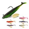 Taiyu Kit com 6 Anzóis com Cabeça de Chumbo Isca de Pesca com Cauda em T Envolvida em Chumbo Iscas Artificiais Macias Isca Luminosa para Pesca em Mar Fabricante Atacado