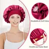 Faixa de cetim elástica alta de aba larga nova transfronteiriça touca de dormir touca de quimioterapia feminina chapéu para cuidados com o cabelo cor sólida vendas diretas de fábrica